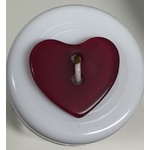 Button - 15mm Heart Sew Through Purple