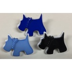 Button - 20mm Scotty Dog Assorted Colours