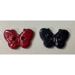 Button - 20mm Butterfly Assorted Colours