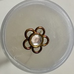 Button - 11mm Gold Crystal Flower