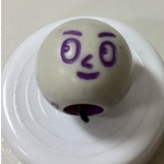 Button - 18mm Smiley Face Wooden Painted