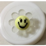 Button - 17mm Lemon/Clear Smiley Face