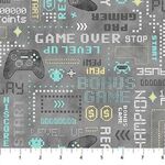 Fat Quarters - Gaming Zone - 24571-94 Gaming Words Gray Multi