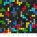 Fat Quarters - Gaming Zone - 24573-99 Tetris Blocks Black Multi