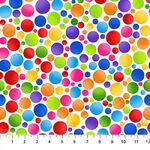 Fat Quarters - Colour Play - 24911-10 Big Multi Dots White Multi