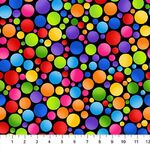 Fat Quarters - Colour Play - 24911-99 Big Multi Dots Black Multi