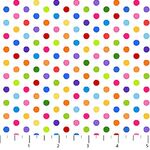 Colour Play - 24912-10 Small Multi Dots White Multi