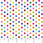 Fat Quarters - Colour Play - 24912-10 Small Multi Dots White Multi