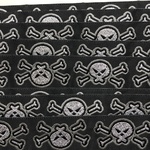 Skull Cross Bones - Black Silver Grey