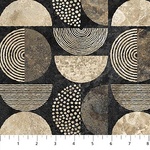 Fat Quarter - Half Moon Black Multi (27741-99) 55cm x 50cm