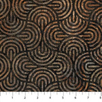 Fat Quarter Semi-Circles Rust/Black (27742-38) 55cm x 50cm