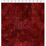 Fabric Piece - Rainbow of Jewels - 2RJ2 Vines Red 1.05m x 110cm