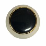 Button - 15mm 24Kt Gold Plated Black/Gold