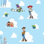 Quilting Fabric - Toy Story Collection - Blue Background