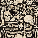 Fat Quarter - Halloween Bones 30380-106