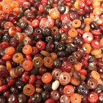 Bead - Red Glass Discs