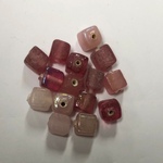 Bead Pink Cubes Pack of 15