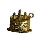 Charm - Birthday Cake Gold