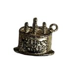 Charm - Birthday Cake Silver