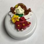Button - 25mm Christmas Angel
