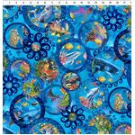 Fat Quarter Calypso III Blue Ocean Circles