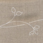 Fabric - Linen Cashel Impression Natural 48cm Wide