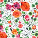 Fabric - Joyful Meadows -AVMD-21954-1 Roses White