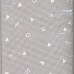 Fabric - Lugana Murano 32 Count Hearts Grey 140cm Wide