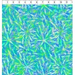 Fabric Piece - Dazzle Blue Bloom - 80cm x 112cm