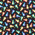 Fabric - PAWsitivity 3PAW-1 Cats & Dots Black