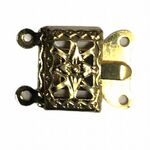 Findings - Square Clasp Gold 3 strand