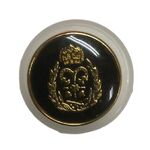 Button - 19mm 24K Gold Plated Black/Gold