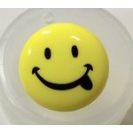 Button - 15mm Yellow Smiley Face