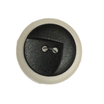 Button - 18 mm Black Matte Round