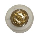 Button - 15mm Brown Gold Embelishment Button