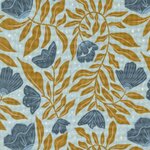 Fat Quarter -Golden Blooms on Blue Mist - 45602_20