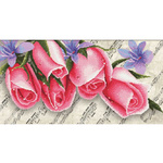 Needleart World - Pink Roses & Music No-count Cross Stitch 650.010