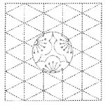 Sashiko Printed Cloth - Diamonds & Flowers