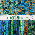 Fabric - Midnight in the Jungle Collection