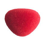Animal Nose -14mm Red Flocked Velvet
