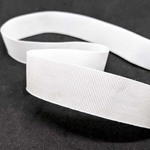 Curved Petersham - 25mm wide - white