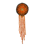 Beaded Brooch - Orange