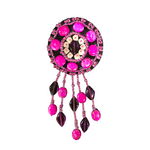 Beaded Brooch - Pink