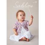 6147 - Baby Girl's Cardigan in Baby Cashmere Merino Silk DK Prints Pattern