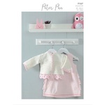 P1327 Crochet Jacket in Peter Pan Baby Cotton 8 Ply/DK
