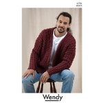 Men’s Cable Cardigan Pattern - Wendy 6156 Aran