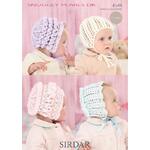 4549 Snuggly Pearls DK Baby Bonnets and Helmet