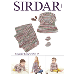 5150 Dress, Bootee's & Blanket in Snuggly Baby Crofter DK Pattern