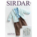 5184 - Cardigans in Supersoft Aran Rainbow Drops Pattern