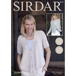Cardigan with Draped Fronts in Summer Linen DK 8135